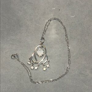 Elegant Silver Necklace with Crystal Accents